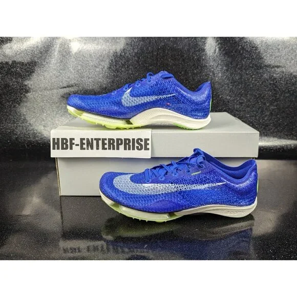 Nike Air Zoom Victory Flyknit Racer Blue Track Spikes Men Size 6 Woman 7.5 NEW